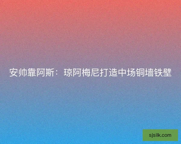 安帅靠阿斯：琼阿梅尼打造中场铜墙铁壁