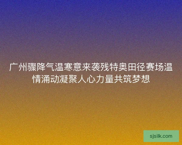 广州骤降气温寒意来袭残特奥田径赛场温情涌动凝聚人心力量共筑梦想 广州骤降气温寒意来袭残特奥田径赛场温情涌动凝聚人心力量共筑梦想
